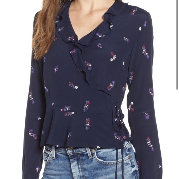 [Rails] Simone Floral Ruffle Wrap Blouse - Picture 6 of 8